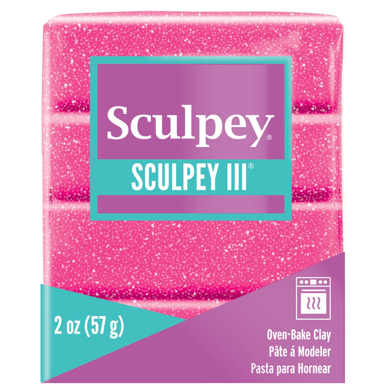 10 Pack: 2oz. Sculpey III® Glitter Oven-Bake Clay